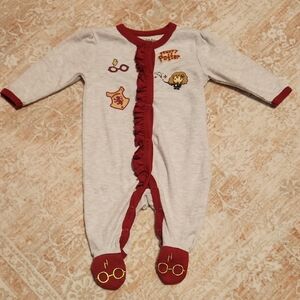 Harry Potter Gray and Red Baby Footie